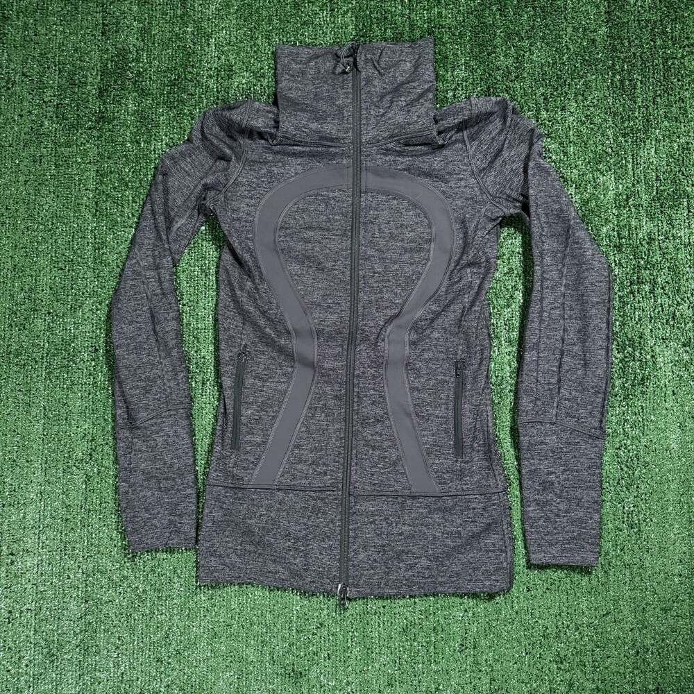 Womens lululemon athletica In-Stride Jacket Size 2 Charcoal Heather